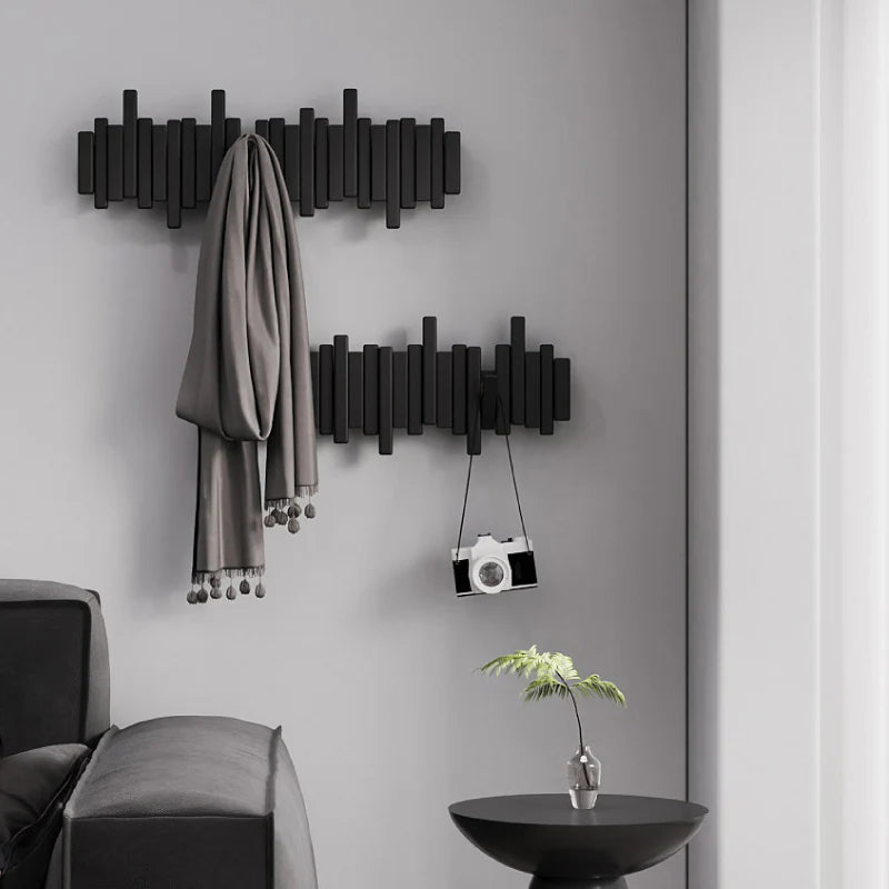Piano Wall Rack Wooden Wall-Mounted Piano Rack | Modern Coat & Hat Hook Organizer ...